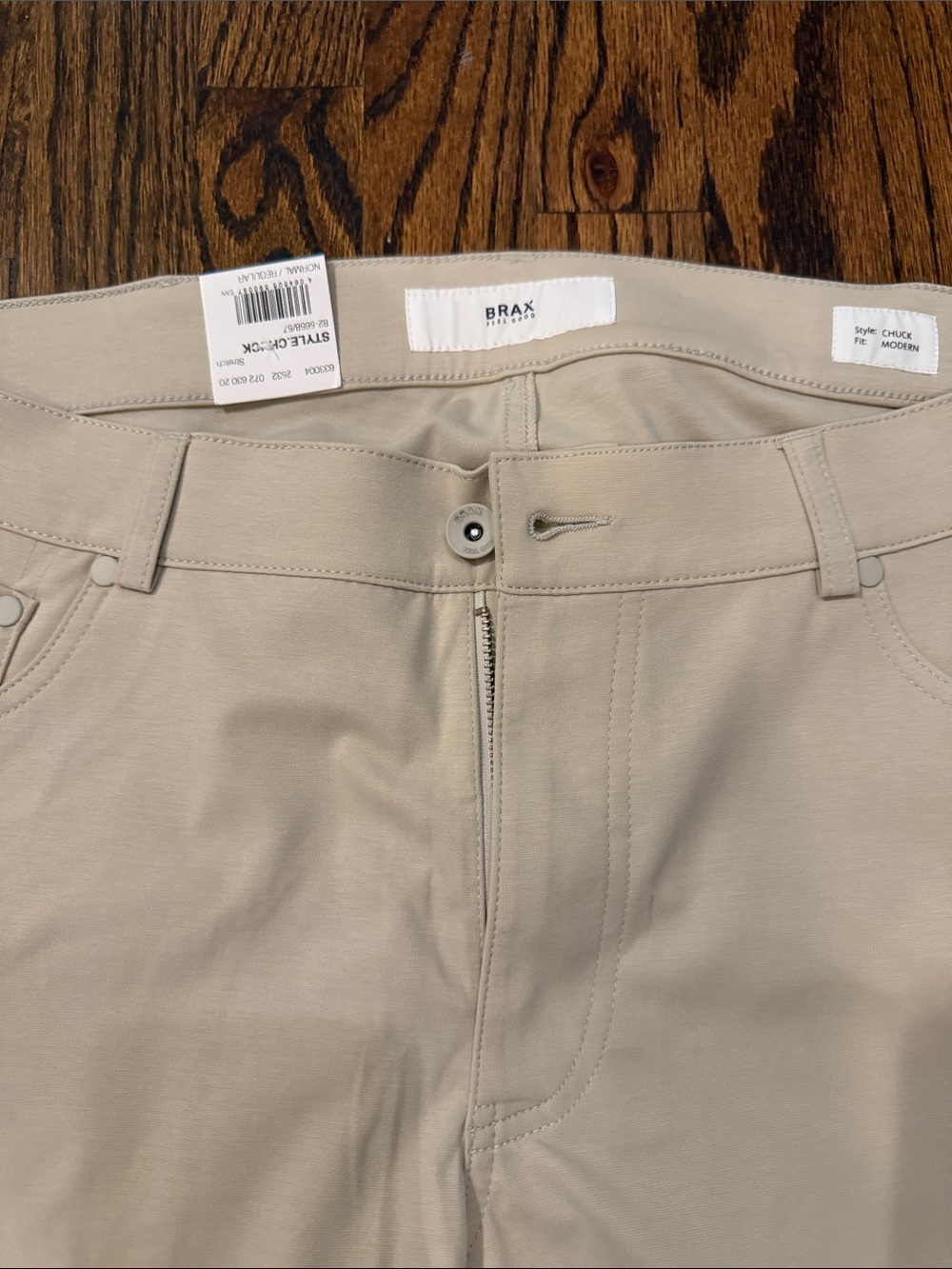 NWT Brax Hi-Flex Jersey Men's Pants in Beige - Picture 4 of 5